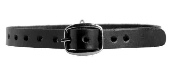 Leather Choker Collar With O Ring M/L