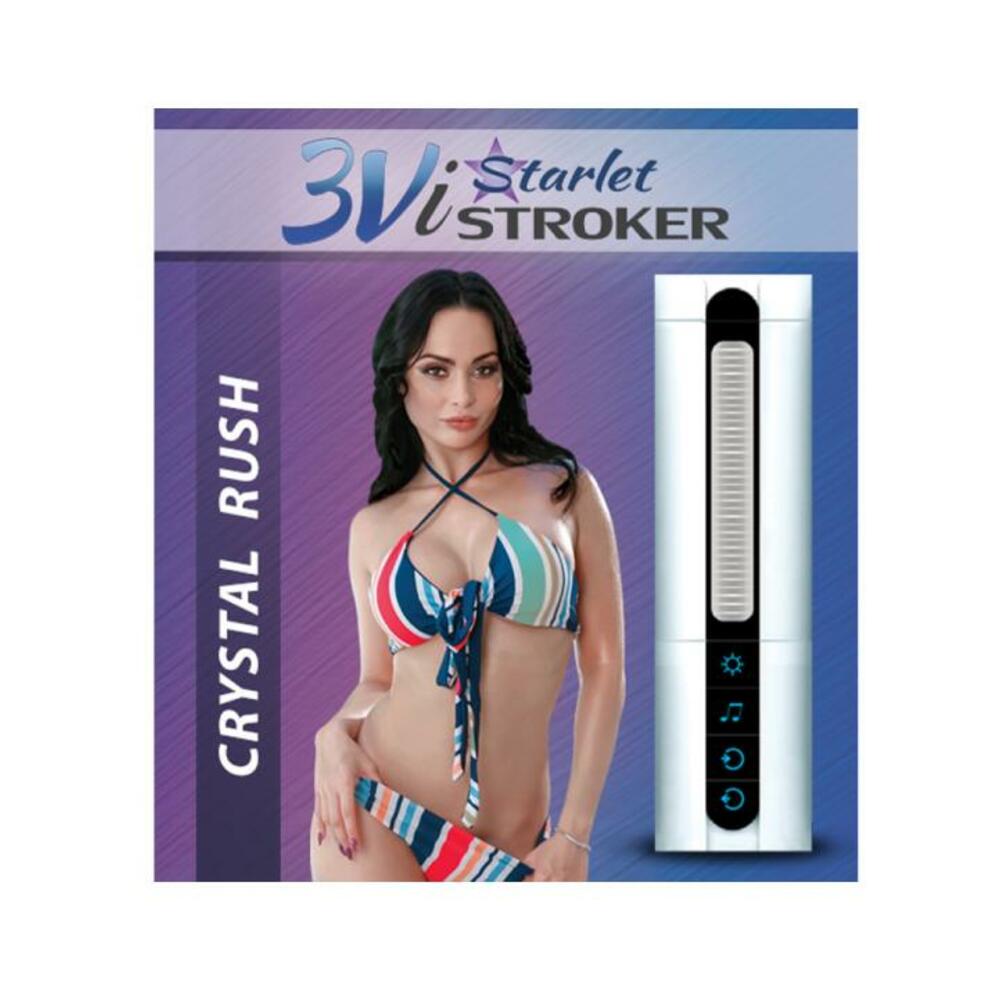 3vi Talking, Vibrating, Suction Starlet Stroker Crystal Rush