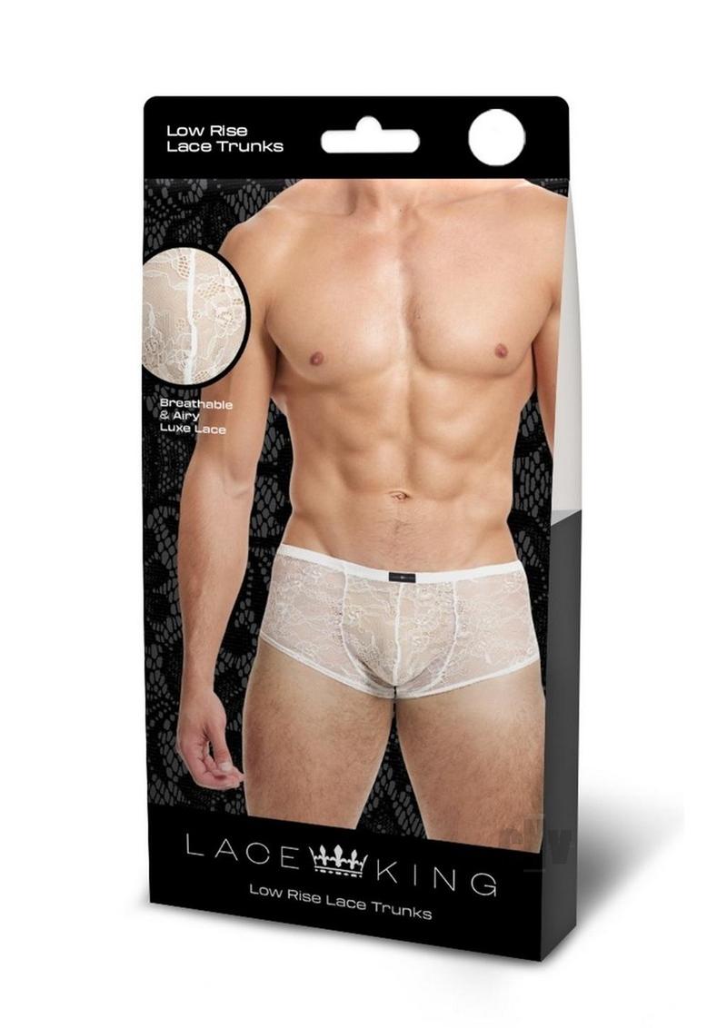 Lace King Lace Boxers S/m Wht