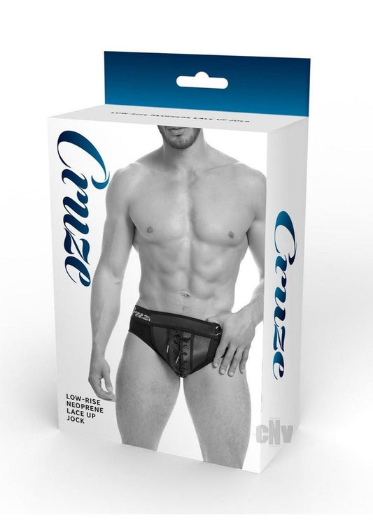 Cruze Kickoff Lace Up Jockstrap S/m Blk