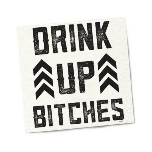 Twisted Wares Drink Up Bitches Napkins 20-pack