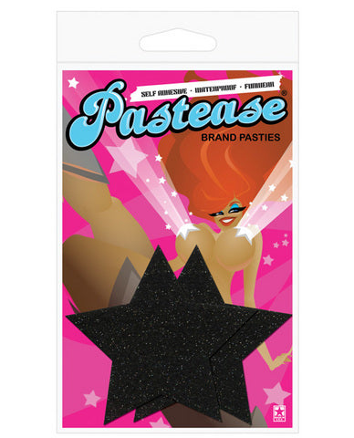 Rockstar Black Glitter Star Pasties O/S