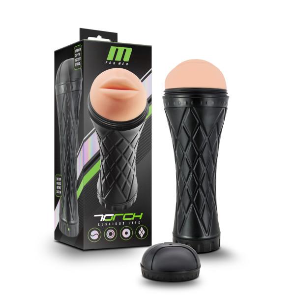 M For Men The Torch Luscious Lips Beige Stroker