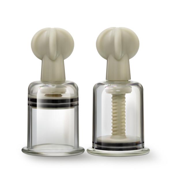 Temptasia - Clit And Nipple Large Twist Suckers - Set Of 2 - Clear