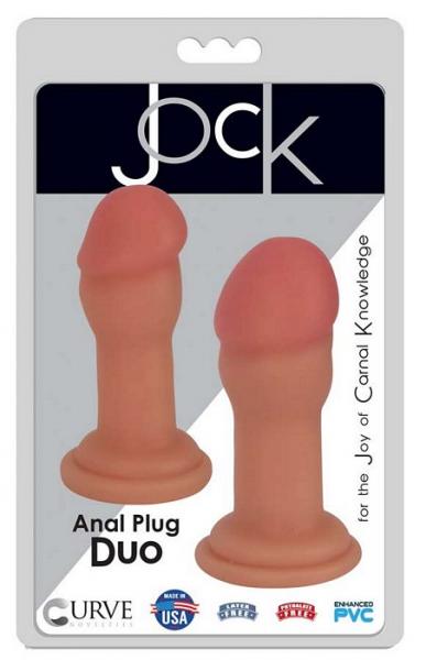 Jock Anal Plug Duo 2 Piece Set Vanilla Beige