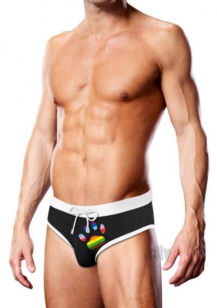 Prowler Swim Blk Oversize Paw Brief Sm