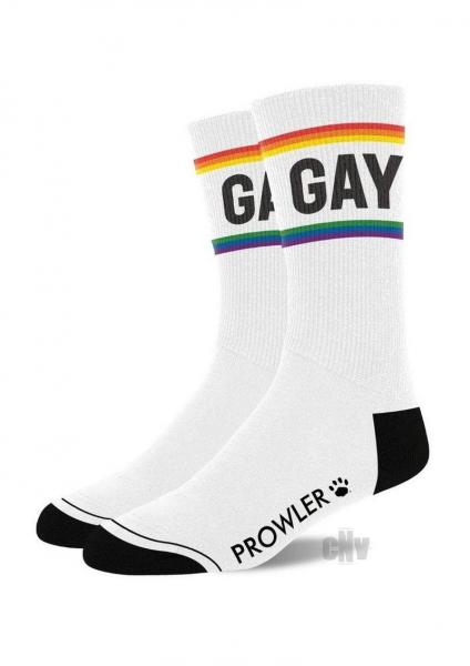 Prowler Gay Socks Wht/rnbw