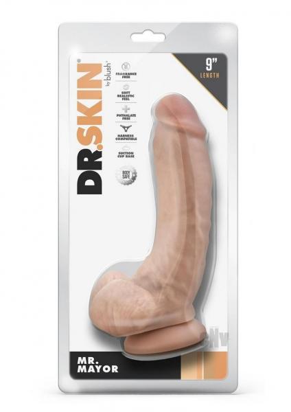 Dr Skin Mr Mayor 9 Dildo Balls Beige