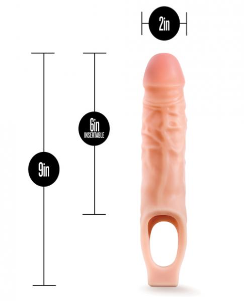 Performance Plus - 9 Inch Silicone Cock Sheath Penis Extender - Vanilla