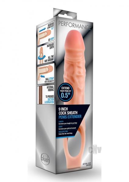 Performance - 9 Inch Cock Sheath Penis Extender - Vanilla