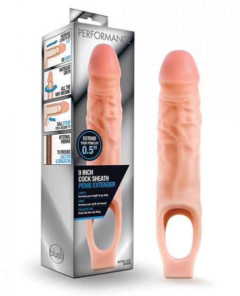 Performance - 9 Inch Cock Sheath Penis Extender - Vanilla