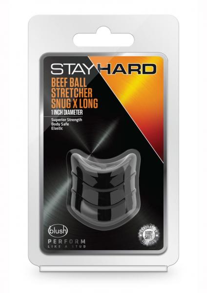 Stay Hard Beef Ball Snug Stretcher 1" Black