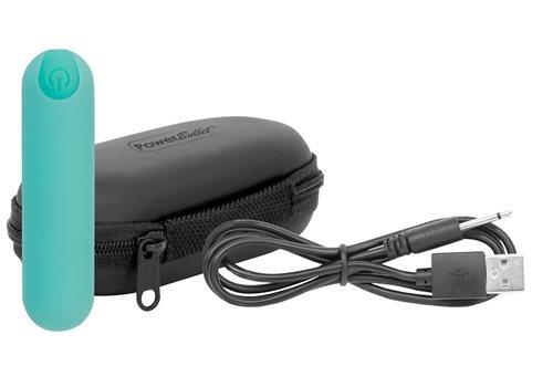 Essential Bullet 9 Function Usb Rechargeable Cord And Case Included Water-resistant Teal