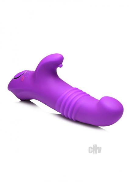 Gossip Blaster 7x Thrusting Silicone Rabbit Vibrator Violet