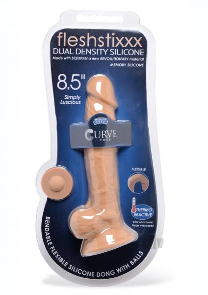 Curve Novelties Fleshstixxx 8.5" Dildo W/balls - Tan