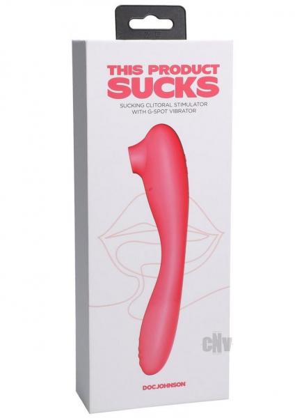 This Product Sucks Rechargeable Bendable Dual Ended Silicone Sucking Clitoral Stimulator & G-spot Vi