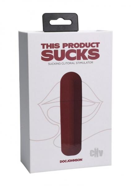 This Product Sucks Rechargeable Silicone Lipstick Sucking Clitoral Stimulator Red