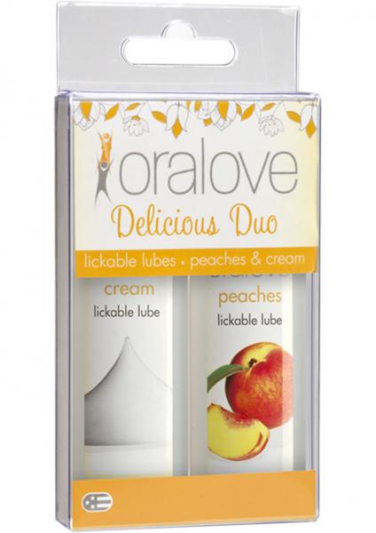 Oralove Delicious Duo Lickable Lubes Peaches and Cream