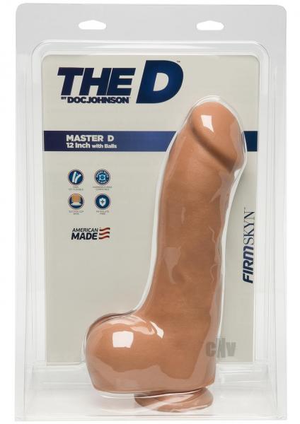 The D Master D 12 inches Dildo with Balls Firmskyn Beige