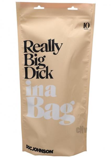 In A Bag Really Big Dick 10in Clear