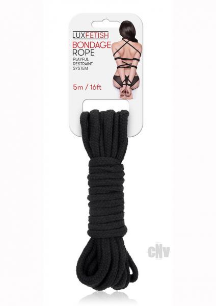 Lux Fetish Bondage Rope 16 Ft/5 M - Black