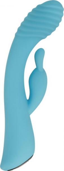 Evolved Aqua Bunny 9 Shaft Function 9 Clit Stim Functions Rechargeable Silicone Waterproof Teal