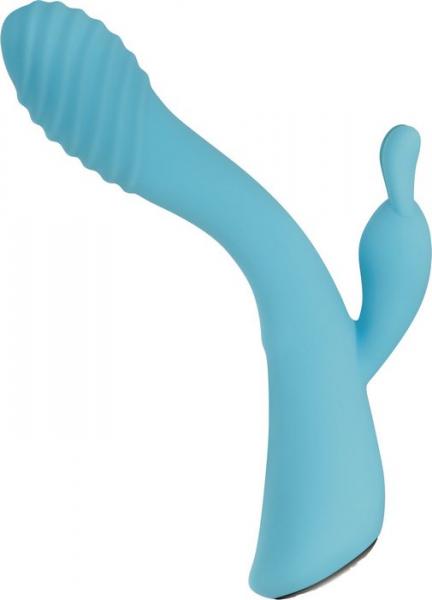 Evolved Aqua Bunny 9 Shaft Function 9 Clit Stim Functions Rechargeable Silicone Waterproof Teal