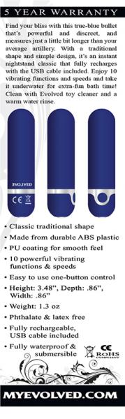 My Blue Heaven Rechargeable Bullet Vibrator