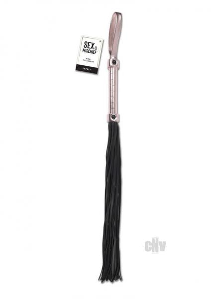 Sandm Brat Flogger Black/ Rose Gold