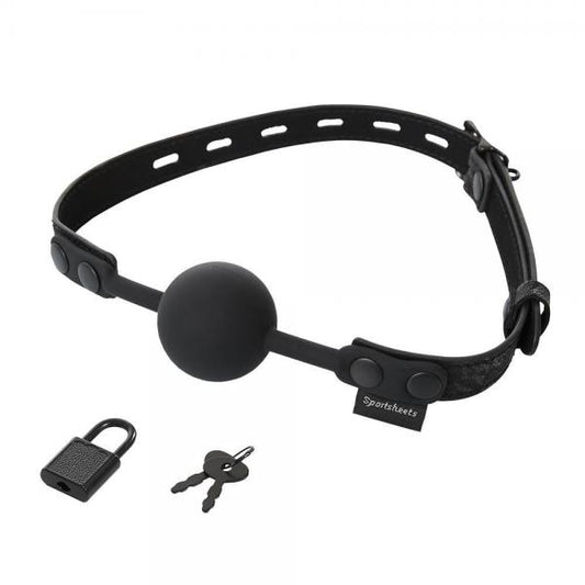 Sincerely, Ss Locking Lace Silicone Ball Gag