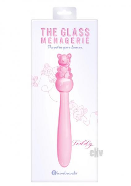 Glass Menage Teddy Dildo Pnk