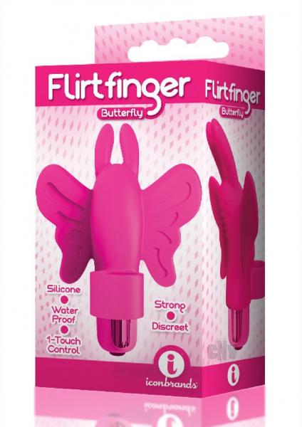 The 9's Flirt Finger Butterfly Finger Vibrator Pink