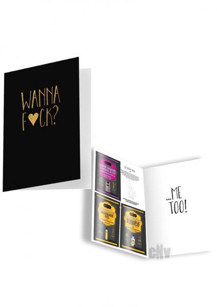 Kama Sutra Naughty Notes Greeting Cards - Wanna Fuck?