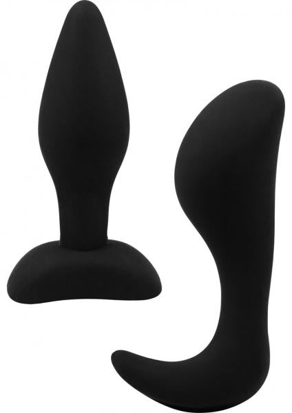 Dom. Sub. Coll. Silicone Butt Plugs- Blk