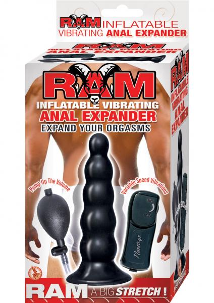 Ram Inflatable Vibrating Anal Expander Black