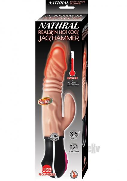 Natural Realskin Hot Cock Jackhammer Flesh