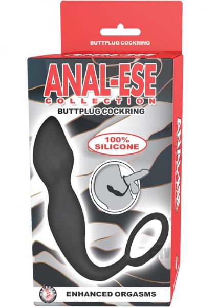 Anal-ese Collection Buttplug Cockring-black