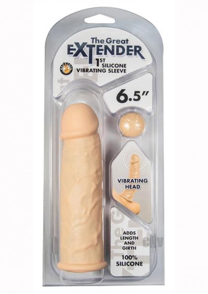 The Great Extender 1st Silicone Vibrating Sleeve 6.5in