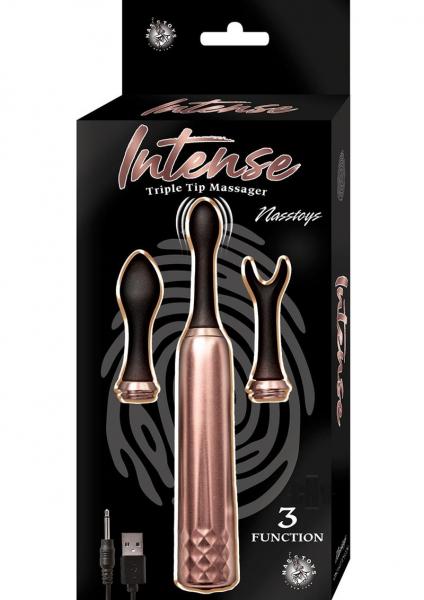 Intense Triple Tip Massager - Rose Gold