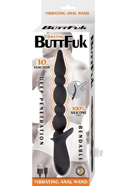 Vibrating Buttfuk Vibrating Anal Wand Black