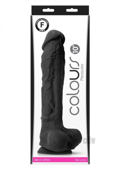 Colours Pleasures 10" Dildo - Black