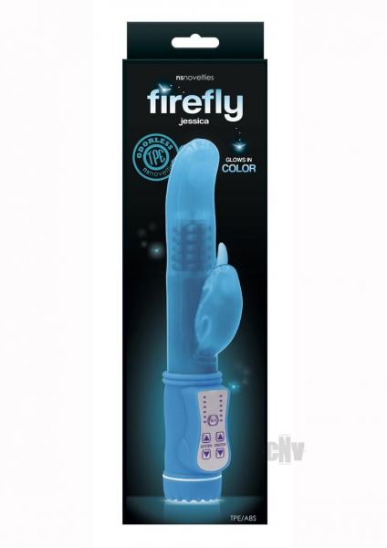 Firefly Jessica Rotating Rabbit Vibrator - Blue