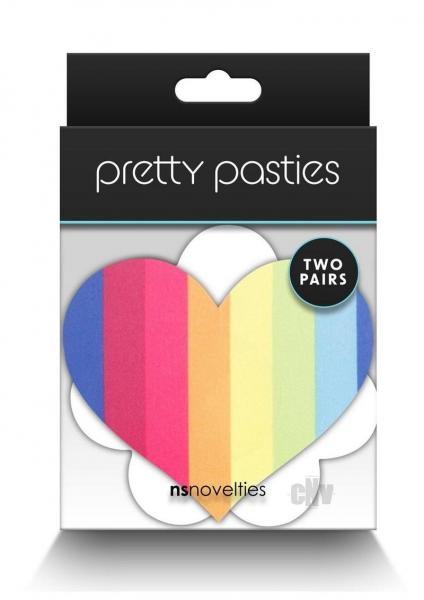 Pretty Pasties Pride Heart & Flower Rainbow 2 Pair