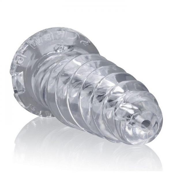 Oxballs Screw'd, Super Squish Corkscrew Jackoff Toy, Clear