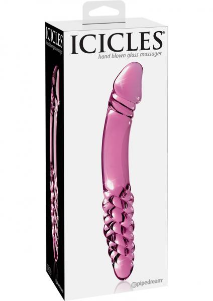 Icicles No 57 Glass Double Dildo Pink