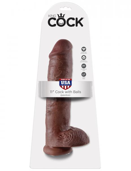 King Cock 11" Cock - Brown