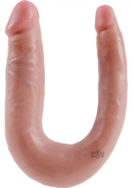 U Shaped Double Trouble Small Dildo - Beige