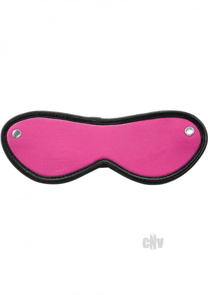 Rouge Leather Blindfold Eye Mask Pink