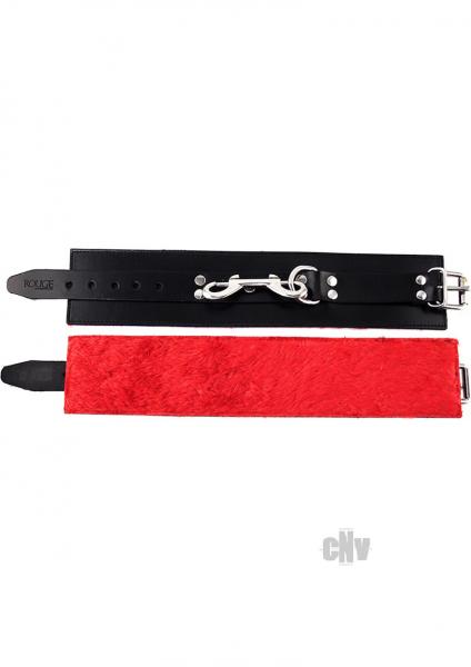 Rouge Fur Ankle Cuff Black/red