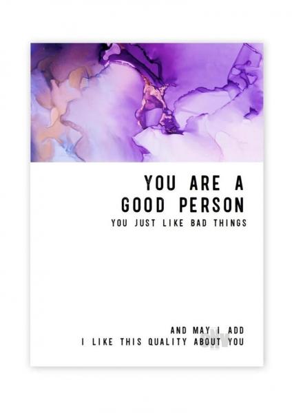 Good Person Bad Things Greeting Card